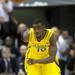 Michigan junior Tim Hardaway Jr. eyes the ball as he chases after it during the first half at Breslin Center in East Lansing on Tuesday, Feb. 12. Melanie Maxwell I AnnArbor.com